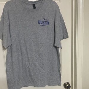 Gildan Heather Gray Busch Light Logo Tee
